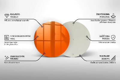 Unterlage für Kerzen rund Farbe orange