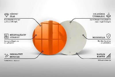 Unterlage für Kerzen rund Farbe orange