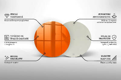 Unterlage für Kerzen rund Farbe orange