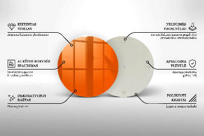 Unterlage für Kerzen rund Farbe orange