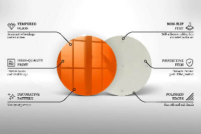 Unterlage für Kerzen rund Farbe orange