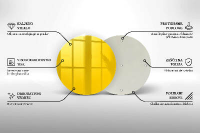 Unterlage für Kerzen rund Farbe gelb