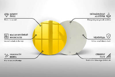 Unterlage für Kerzen rund Farbe gelb