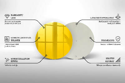 Unterlage für Kerzen rund Farbe gelb