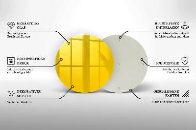 Unterlage für Kerzen rund Farbe gelb