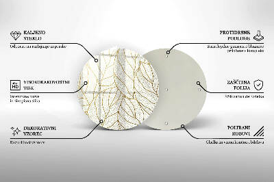 Unterlage für Kerzen rund Linienförmiges Blattmuster