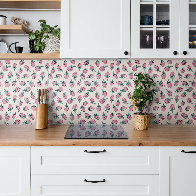Wandverkleidung modern Rosa Erdbeeren