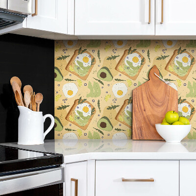 Wandverkleidung kunststoff Toast mit Avocado und Ei