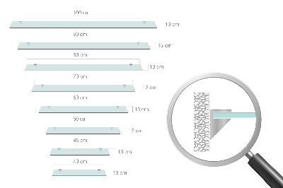 Glasablage für Bad transparent