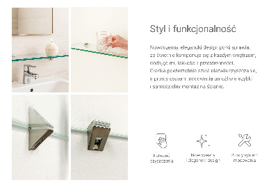 Glasablage für Bad transparent