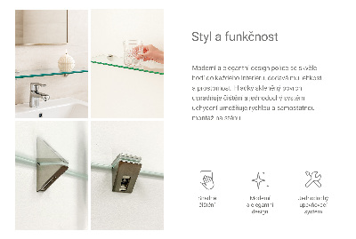 Glasablage für Bad transparent