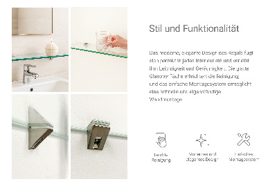 Glasablage für Bad transparent