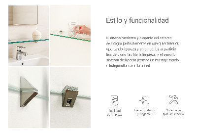 Glasablage für Bad transparent