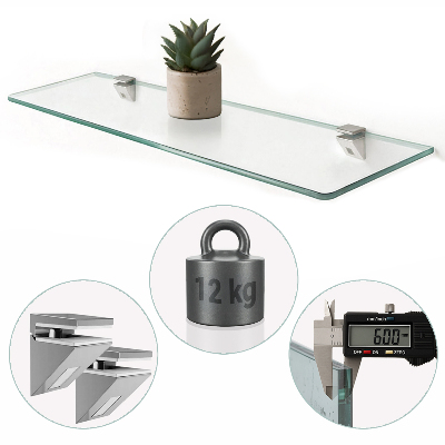 Glasablage für Bad transparent