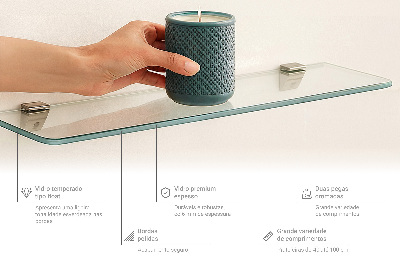 Glasablage für Bad transparent