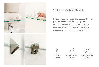 Glasablage für Bad transparent