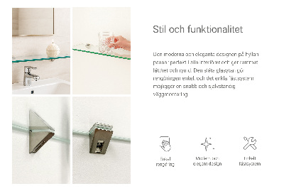 Glasablage für Bad transparent