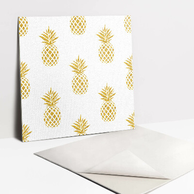 Vinyl Fliesen selbstklebend Goldene Cartoon-Ananas