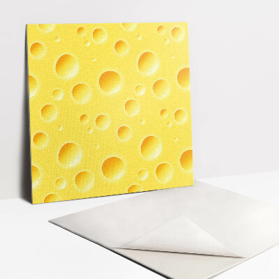 Selbstklebende vinyl Fliesen Gelber Käse mit Löchern