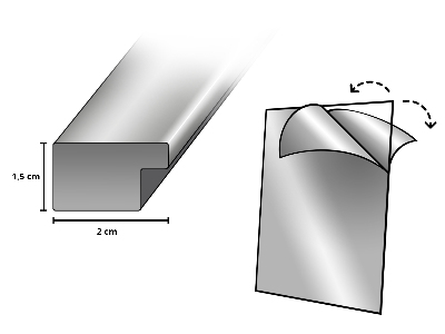 Bilderrahmen silber 60x80 cm