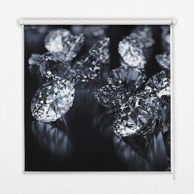 Rollo Fenster mit Diamanten und Glitzer