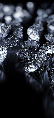 Rollo Fenster mit Diamanten und Glitzer