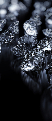 Rollo Fenster mit Diamanten und Glitzer