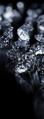 Rollo Fenster mit Diamanten und Glitzer