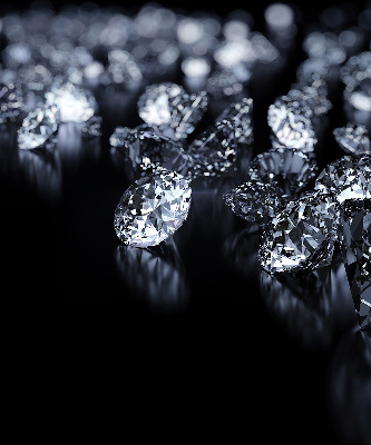 Rollo Fenster mit Diamanten und Glitzer