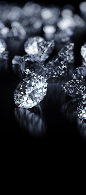Rollo Fenster mit Diamanten und Glitzer