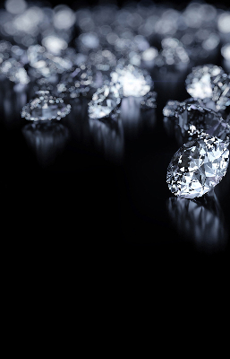 Rollo Fenster mit Diamanten und Glitzer