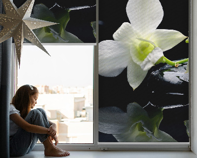 Fensterrollo mit Orchideen- und Eleganzmotiv
