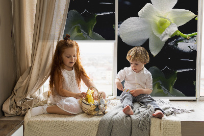 Fensterrollo mit Orchideen- und Eleganzmotiv