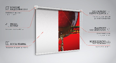 Rollo Fenster in roter Apfelfarbe