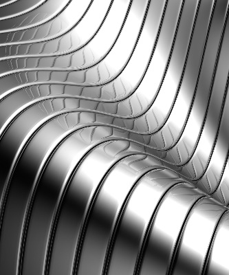 Fensterrollo in metallischer Abstraktion