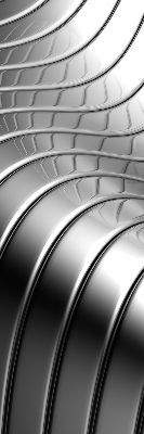 Fensterrollo in metallischer Abstraktion