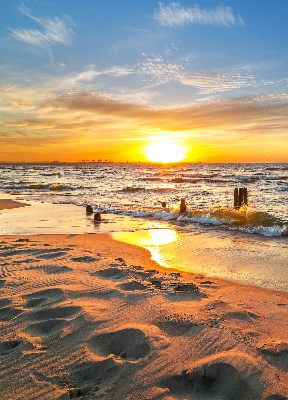 Fensterrollo innen in der Ausführung Sonnenuntergang mit Farben