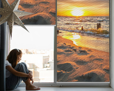 Fensterrollo innen in der Ausführung Sonnenuntergang mit Farben