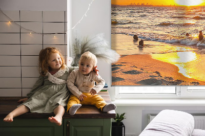 Fensterrollo innen in der Ausführung Sonnenuntergang mit Farben