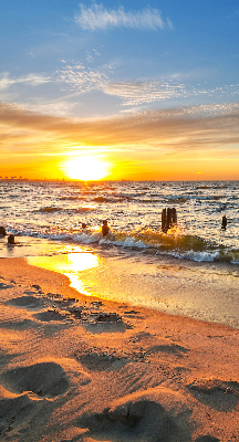 Fensterrollo innen in der Ausführung Sonnenuntergang mit Farben