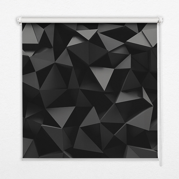 Fensterrollo in Schwarz im Origami-Design