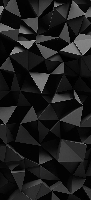 Fensterrollo in Schwarz im Origami-Design