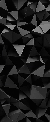 Fensterrollo in Schwarz im Origami-Design