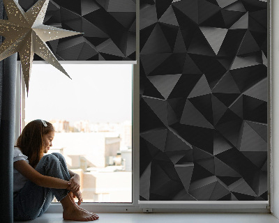 Fensterrollo in Schwarz im Origami-Design