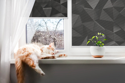 Fensterrollo in Schwarz im Origami-Design