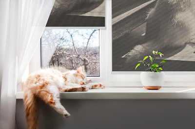 Rollo Fenster mit Katzenmotiv