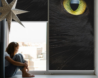 Fensterrollo mit Katzenaugen-Muster