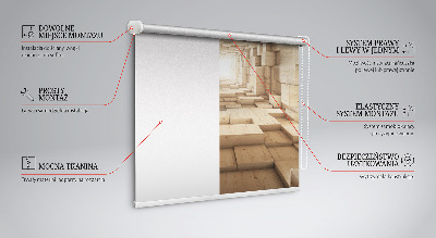 Rollo Fenster in 3D-Holzoptik mit Lochstruktur