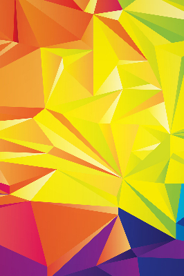 Fensterrollo mit buntem Origami-Muster