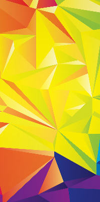 Fensterrollo mit buntem Origami-Muster